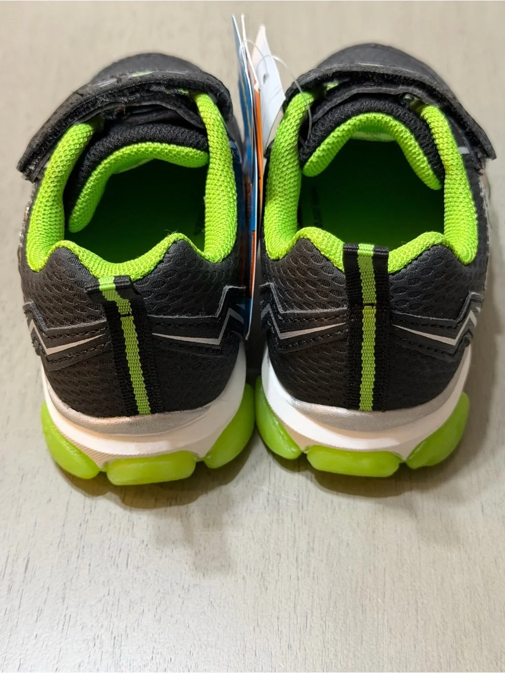 Kids Black & Lime Ninja Turtle Light-Up Sneakers